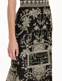Lyrical Embroidery Maxi Skirt