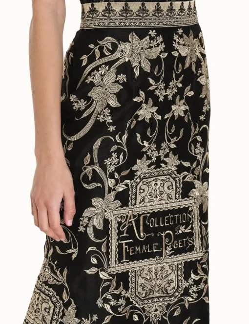Lyrical Embroidery Maxi Skirt