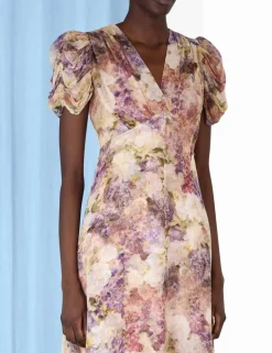 Lyrical Gather Sleeve Midi