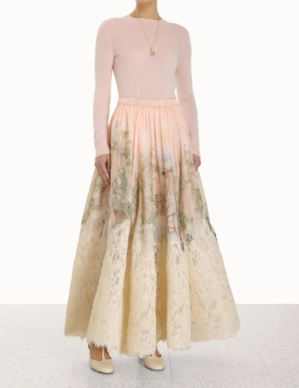 Lyrical Lace Midi Skirt