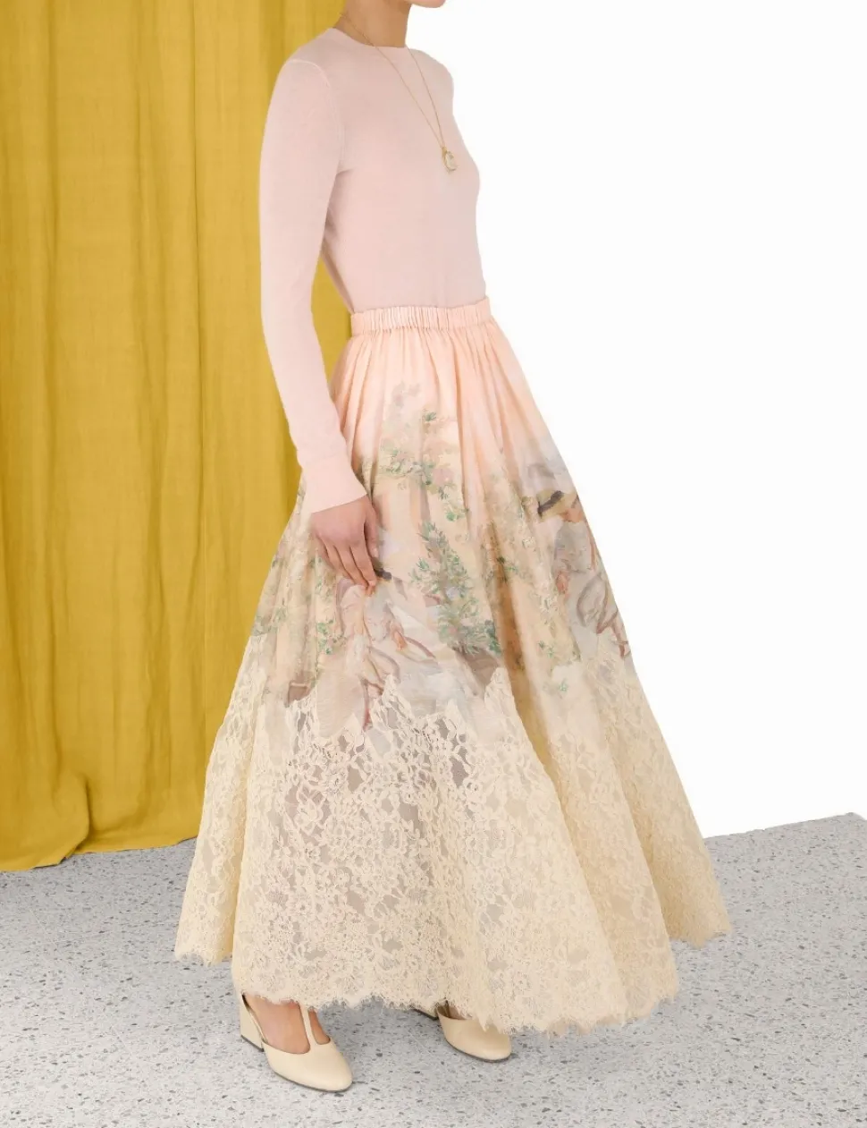 Lyrical Lace Midi Skirt