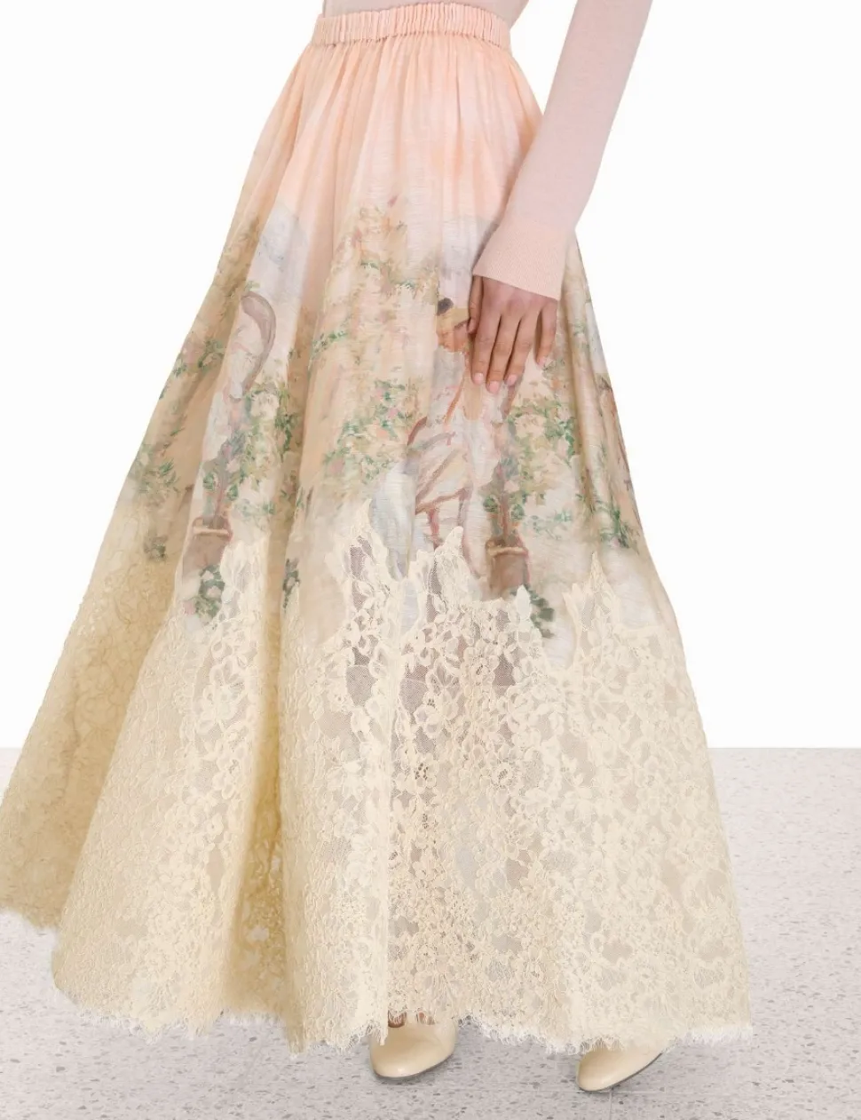 Lyrical Lace Midi Skirt