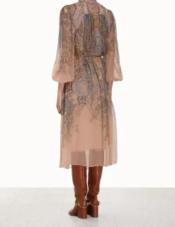 Lyrical Tie Neck Billow Dress