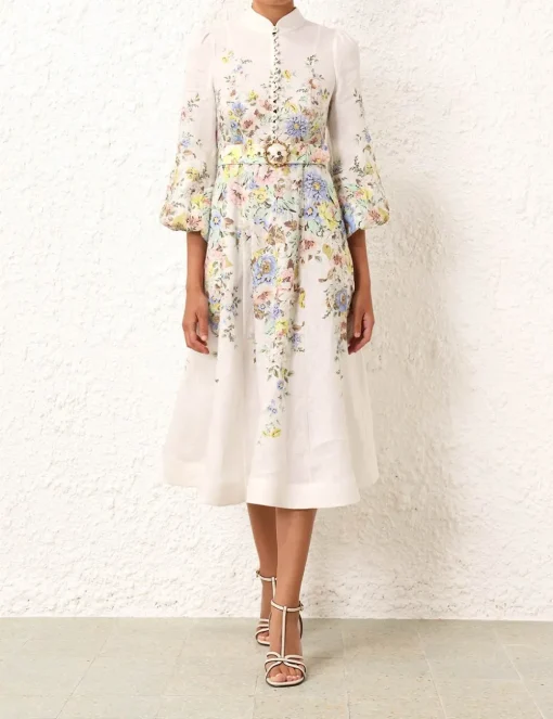 Matchmaker Buttoned Midi Dress