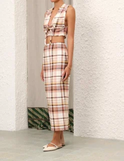 Matchmaker Check Pencil Skirt