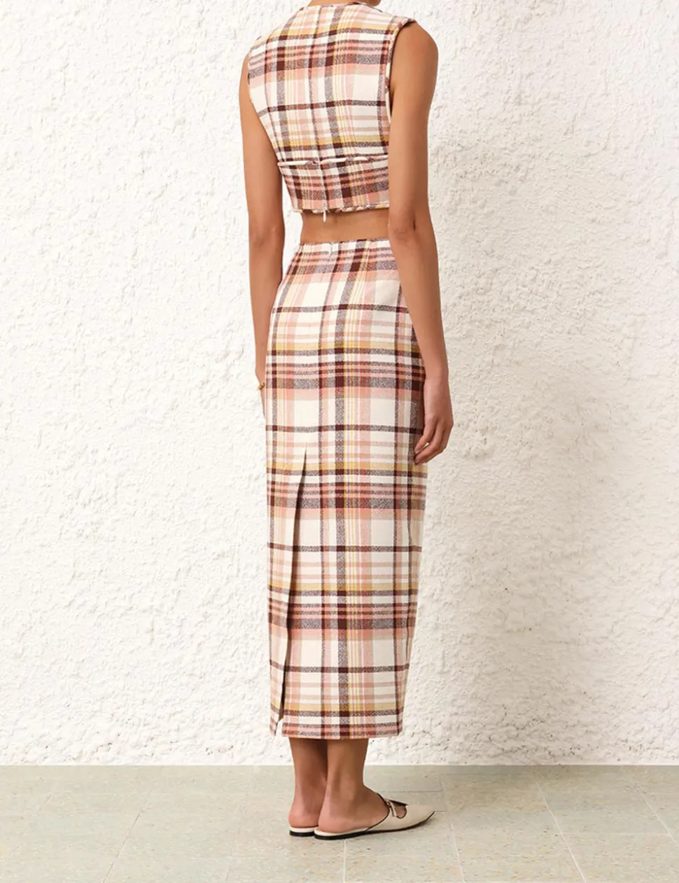 Matchmaker Check Pencil Skirt