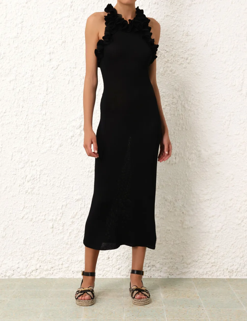 Matchmaker Ruffle Neck Midi