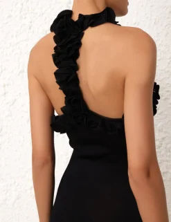 Matchmaker Ruffle Neck Midi