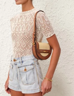 Raffia Convertible Mini Bag