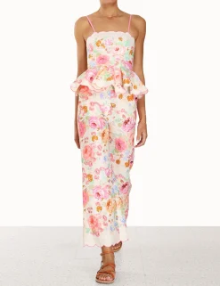 Raie Scallop Peplum Top