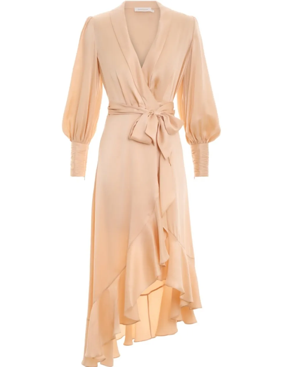 Silk Wrap Midi Dress