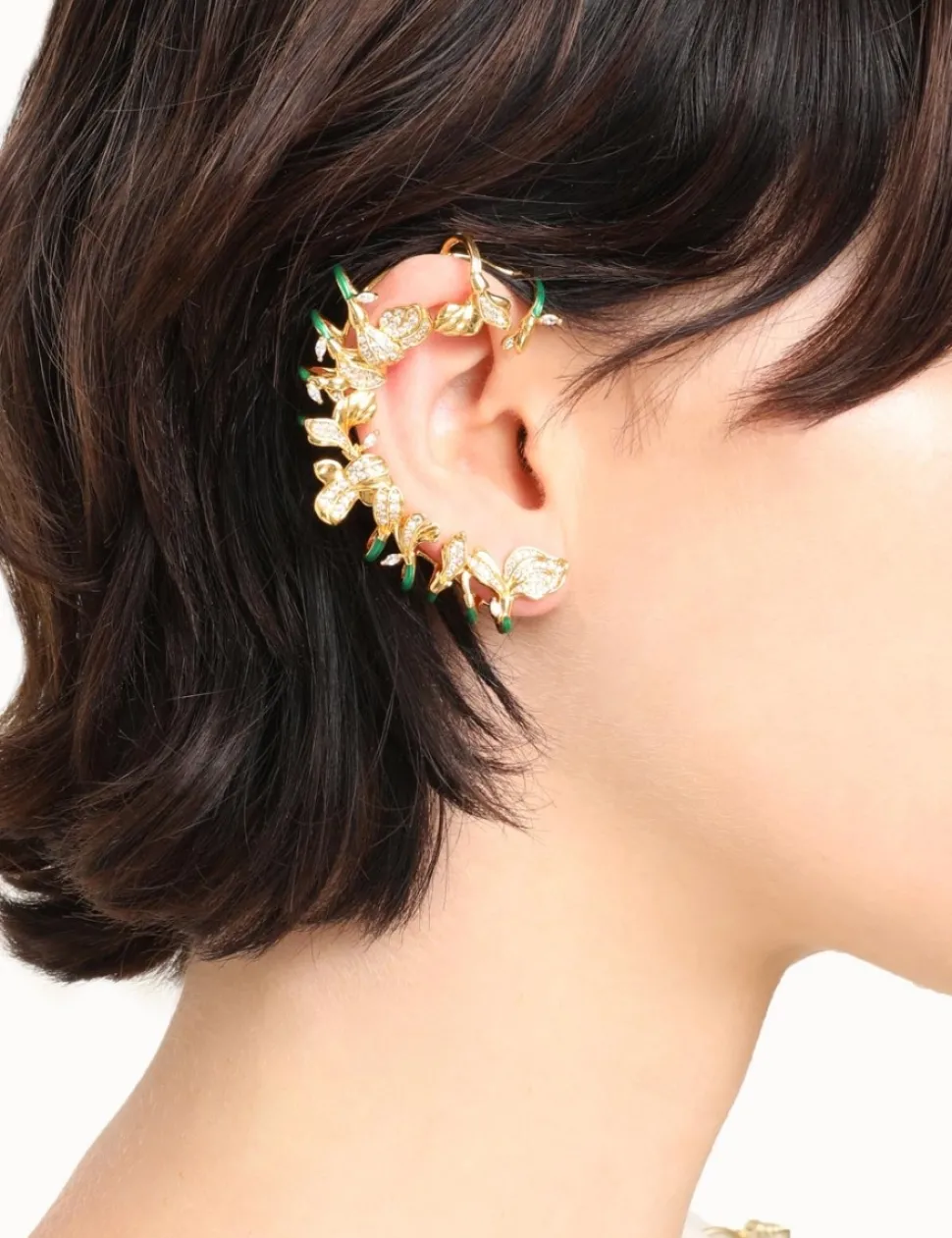 Small Floral Ear Cuff