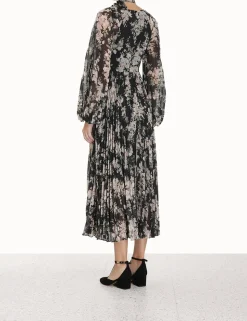 Sunray Pleated Midi Dress