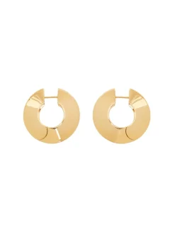 Triangle Section Hoop Earrings