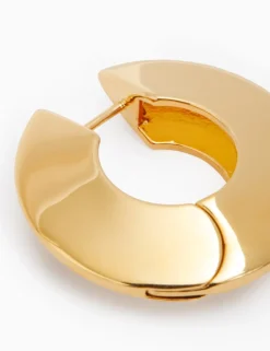 Triangle Section Hoop Earrings