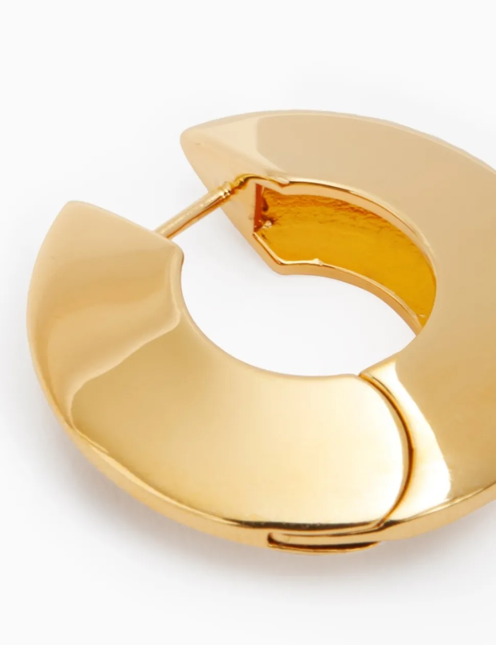 Triangle Section Hoop Earrings