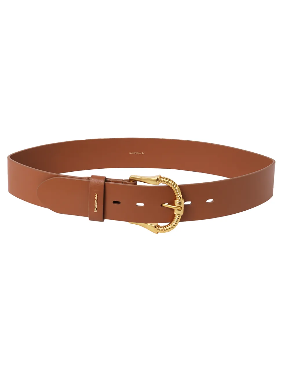 Twisted Buckle Leather Belt 40