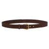 Twisted Buckle Leather Belt 30