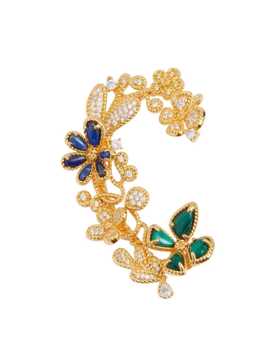 Twisted Wire Flower Ear Cuff