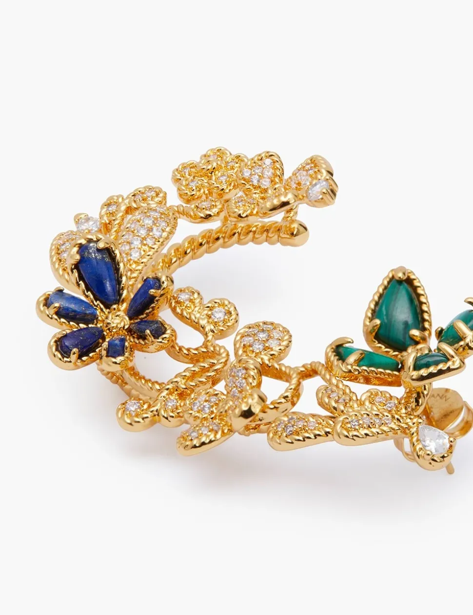 Twisted Wire Flower Ear Cuff