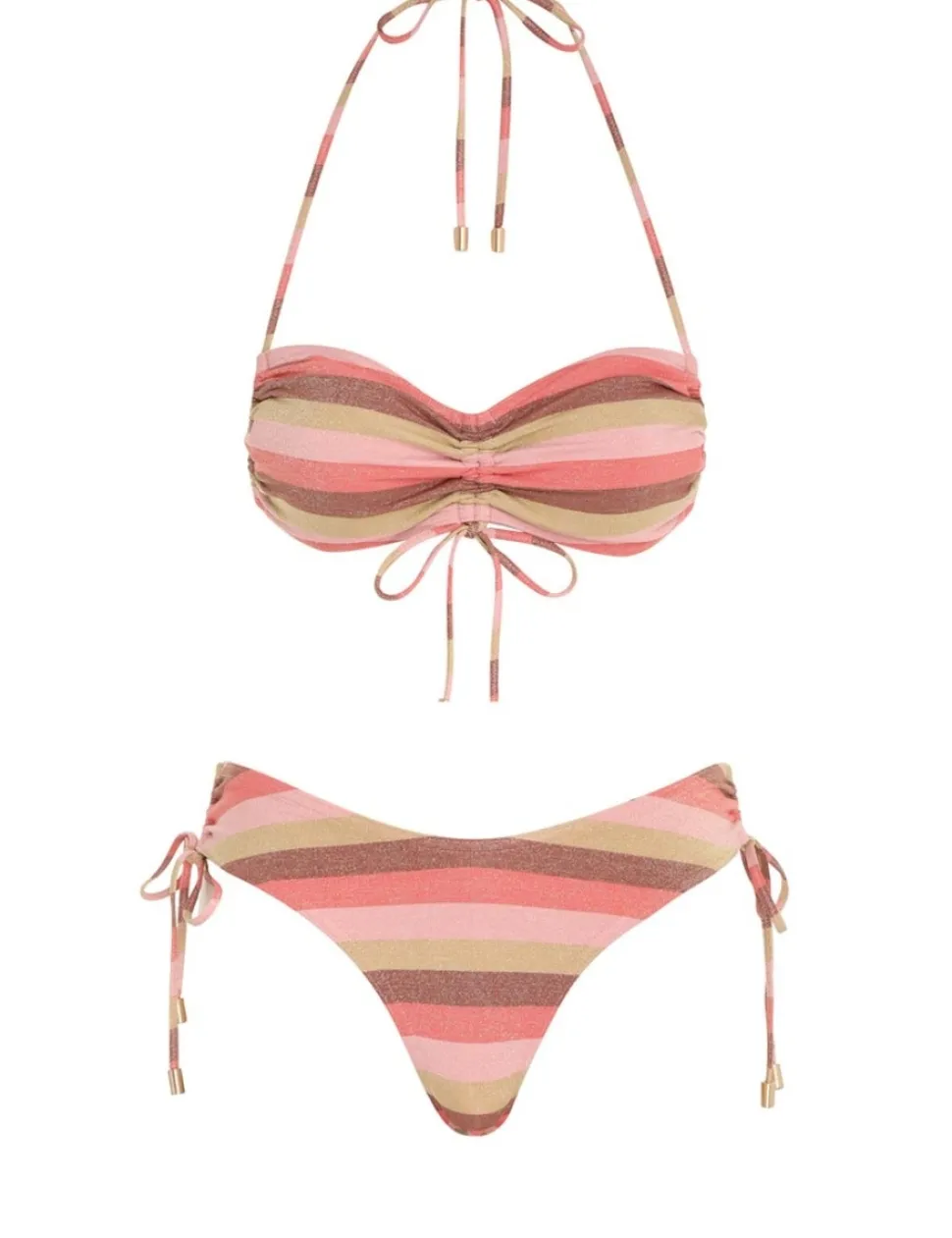 Vacay Lurex Ruched Side Bikini