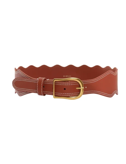 Wave Leather Waist Belt